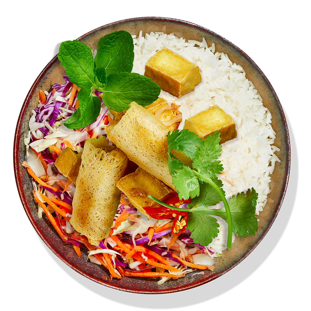 Tofu & Vegetable Spring Rolls Cơm Rice - Eats Bible