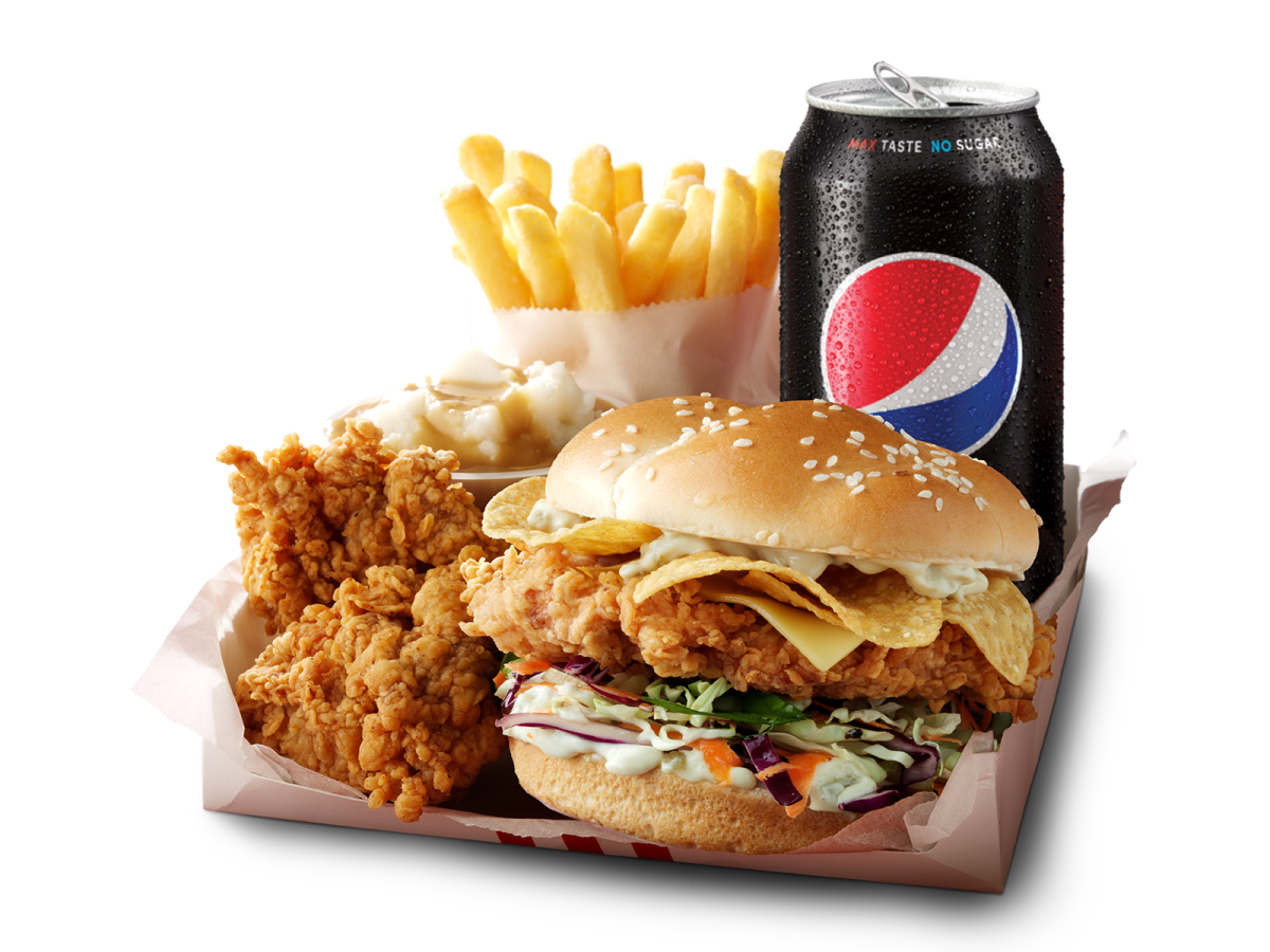 Zinger Crunch Burger Box Hot Crispy Eats Bible