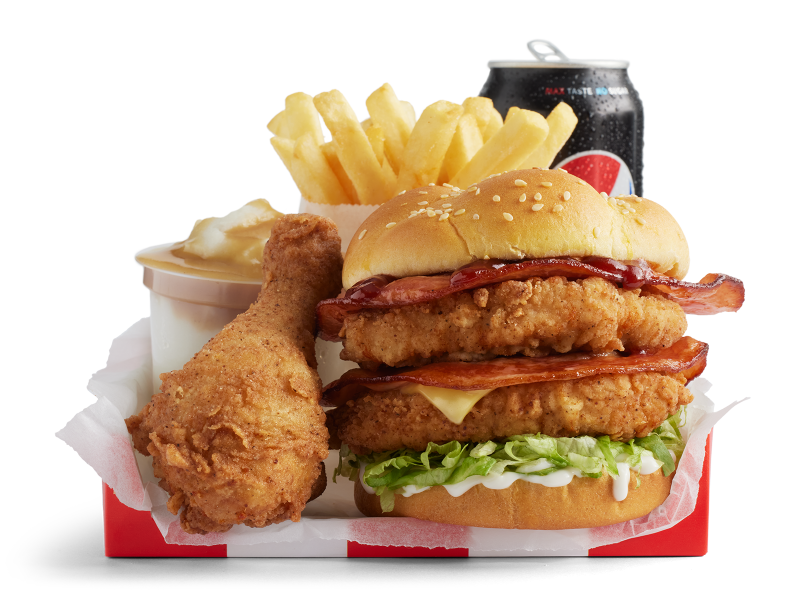 BBQ Bacon Stacker Burger Box (KFC) Eats Bible