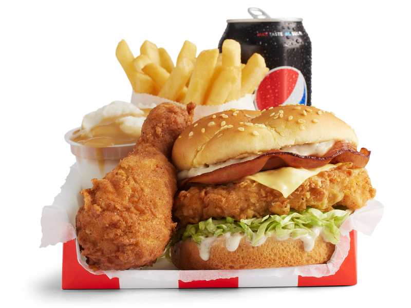 Original Bacon & Cheese Burger Box (KFC) Eats Bible