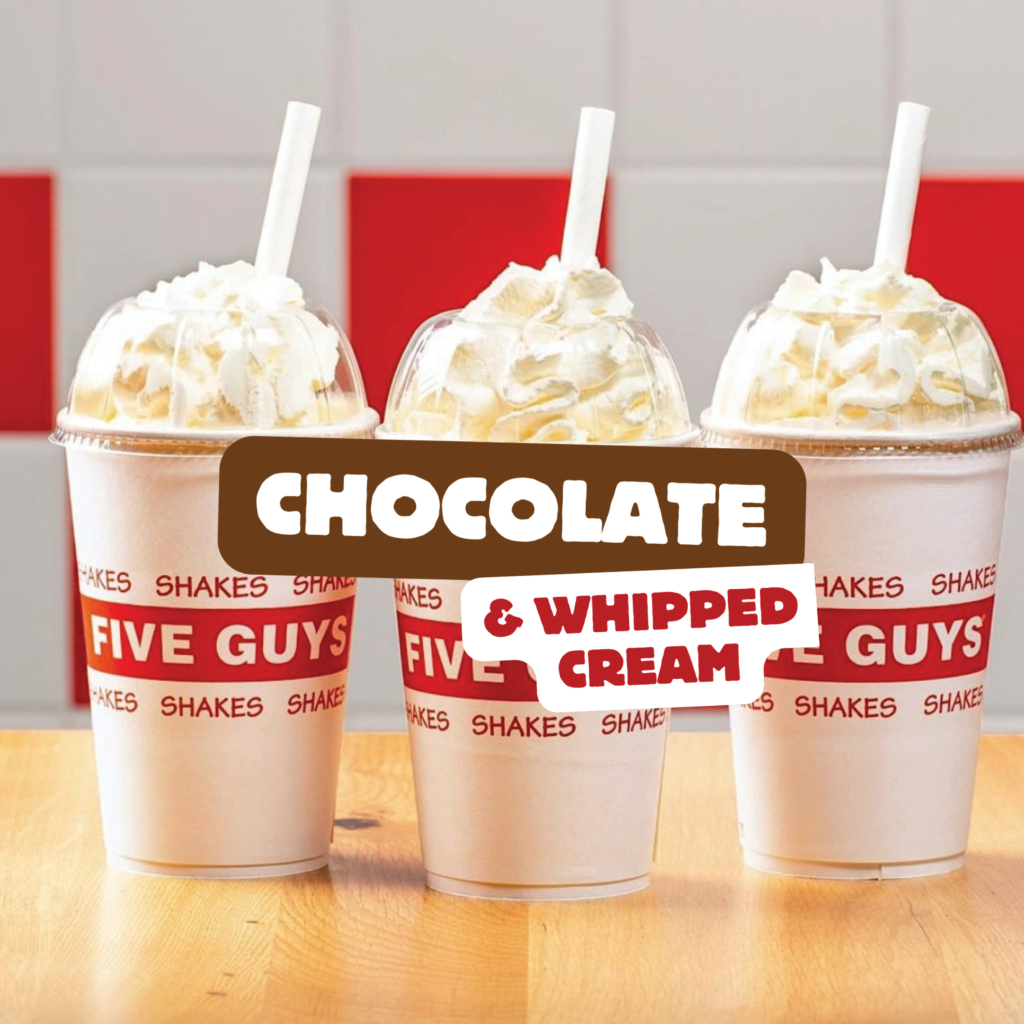 Chocolate Milkshake w/ Whipped Cream (Five Guys) Eats Bible